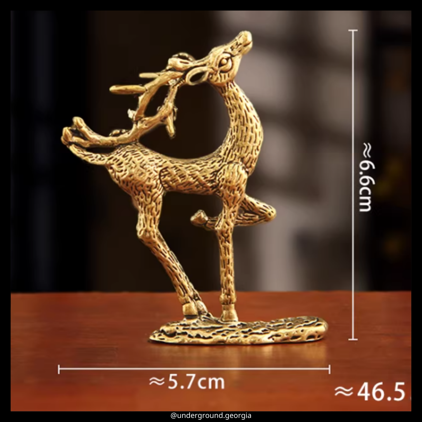 Brass Statue | Deer with Sakura