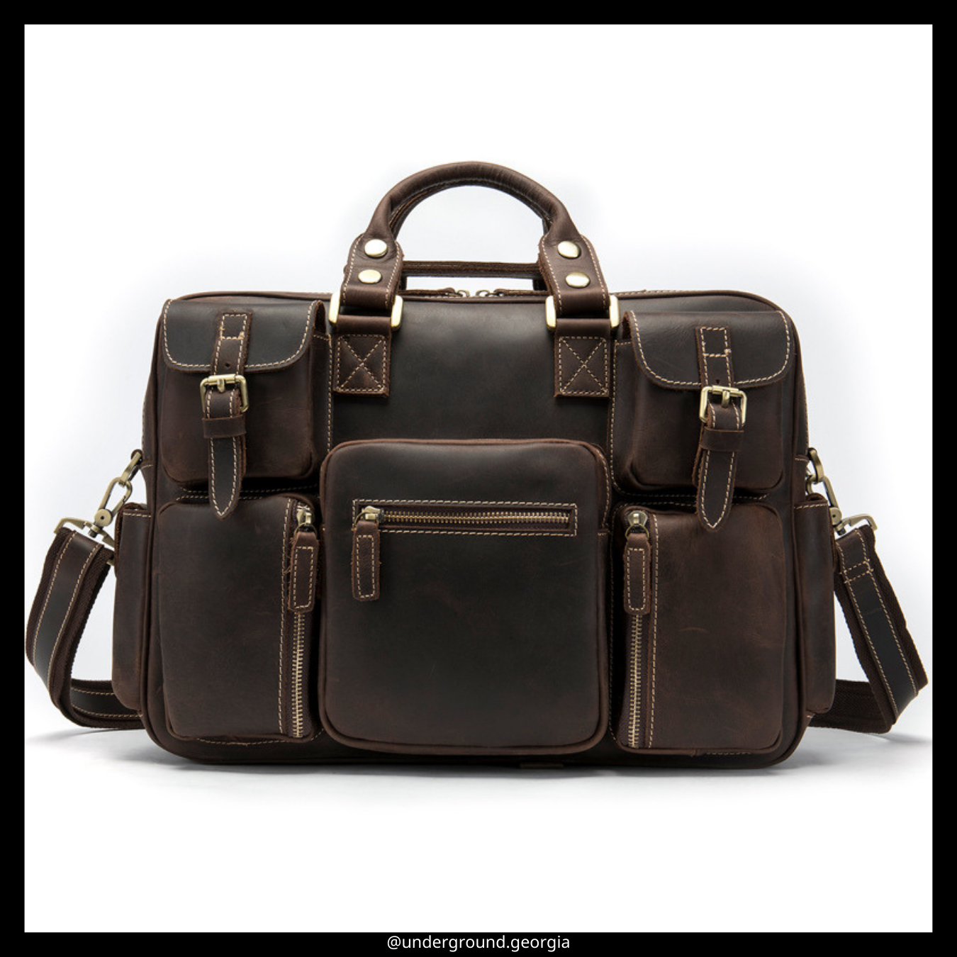Natural leather Satchel Bag