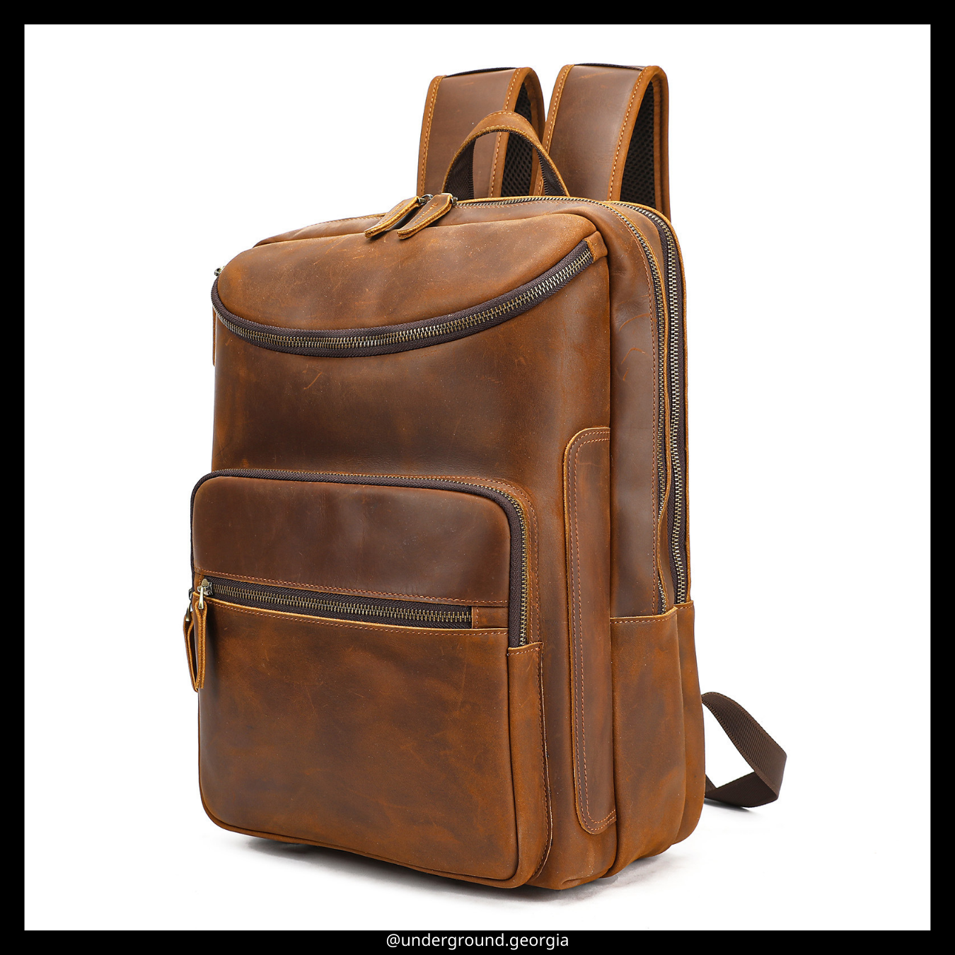 Natural leather backpack Bag