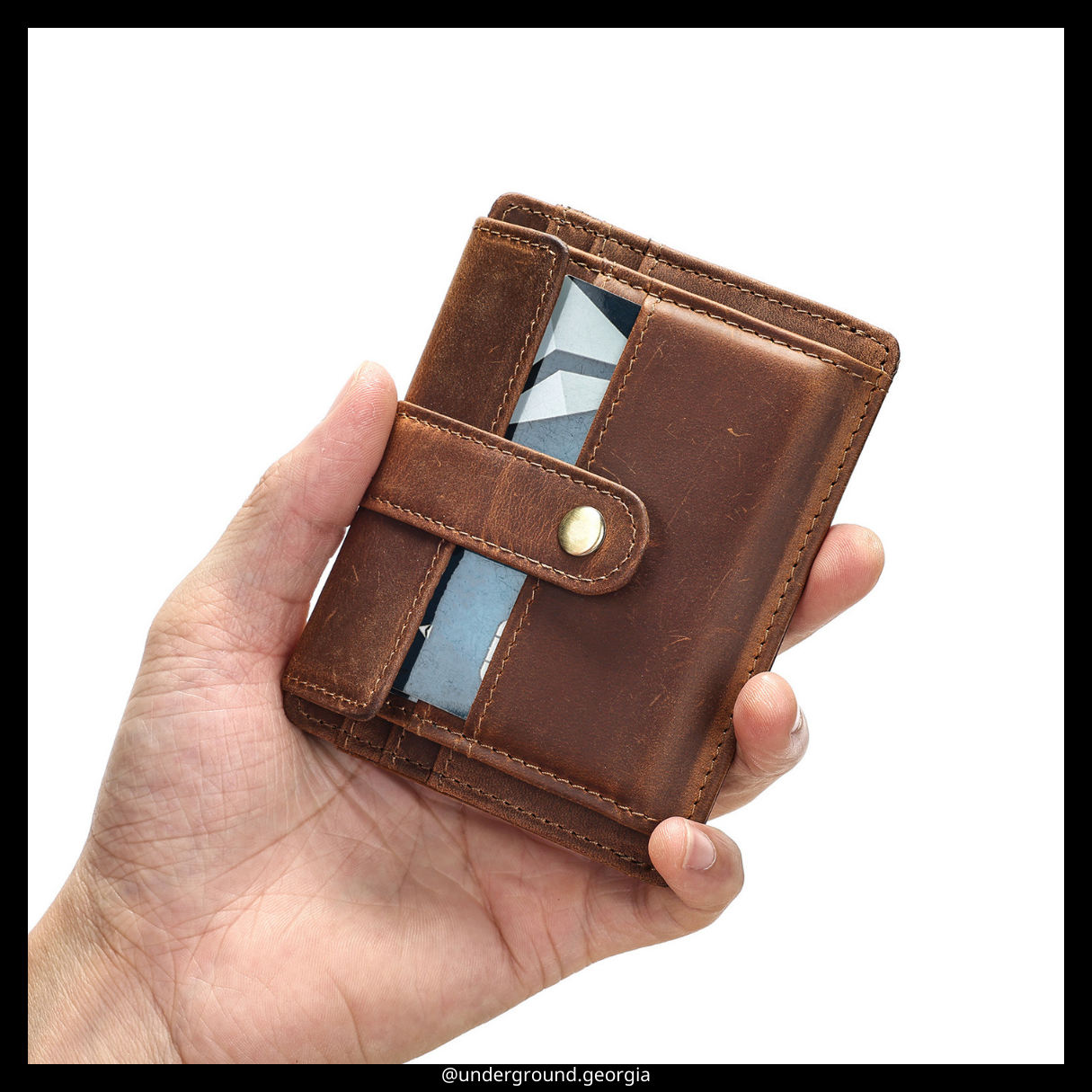Natural leather Wallet Card Holder