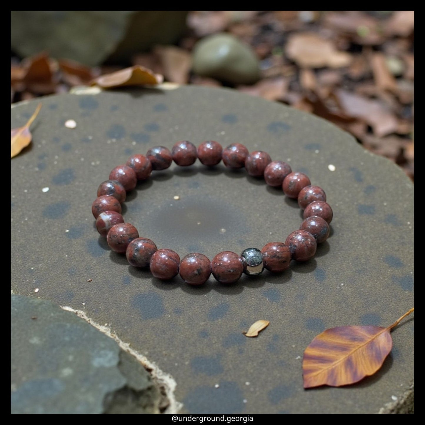 Natural Gemstone Bracelet Red Jasper
