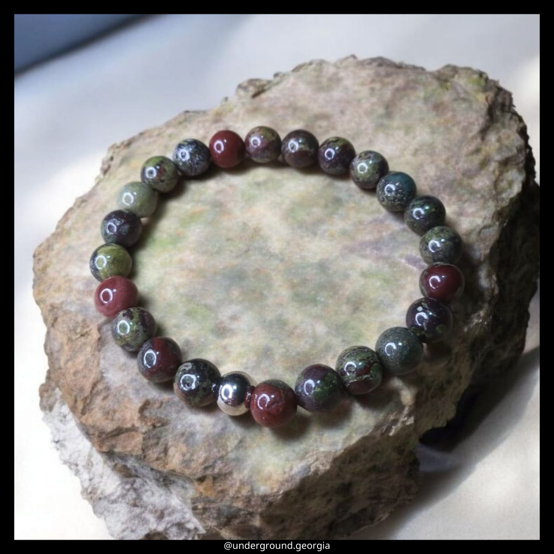 Natural Gemstone Bracelet Dragon Blood Jasper