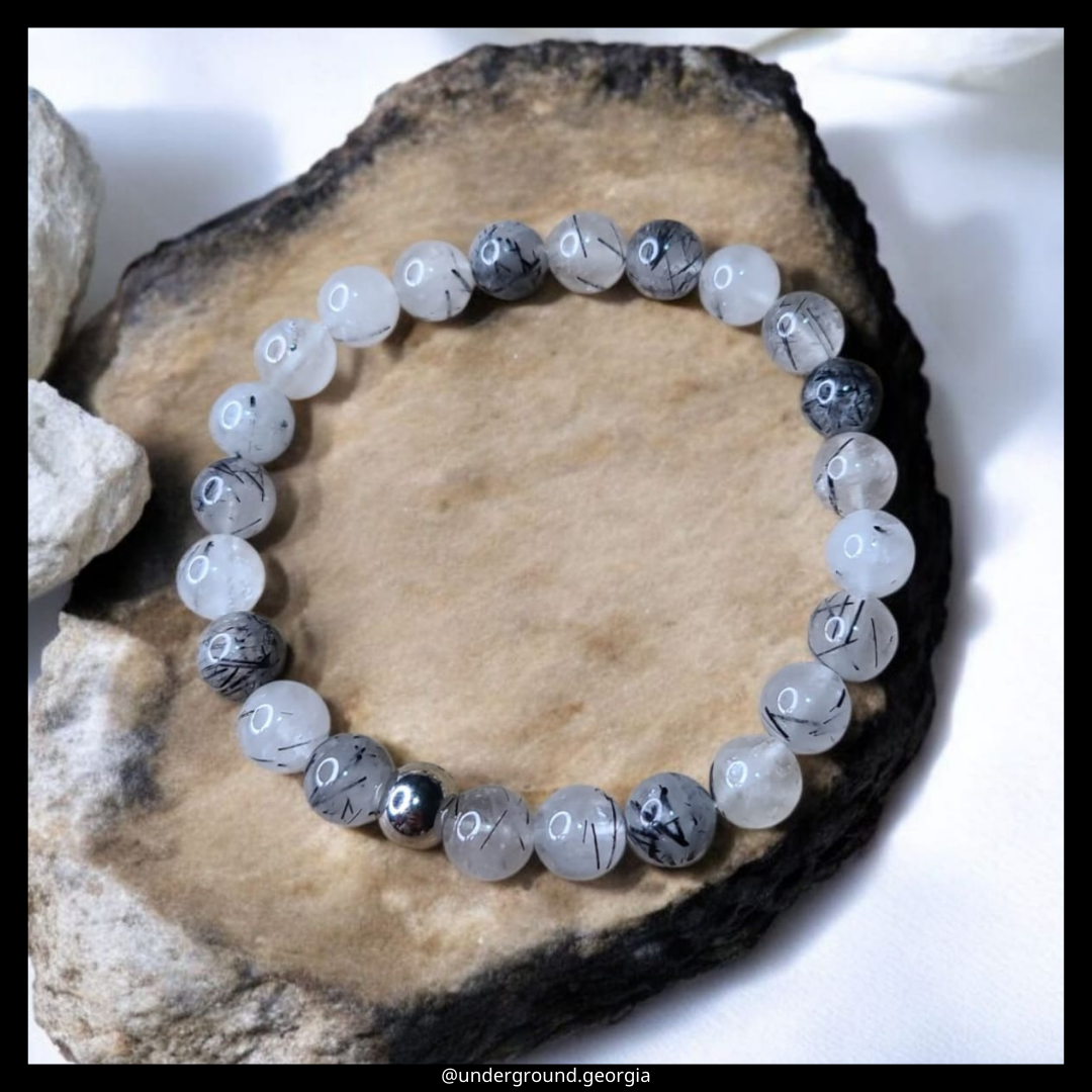 Natural Gemstone Bracelet Tourmaline Quartz