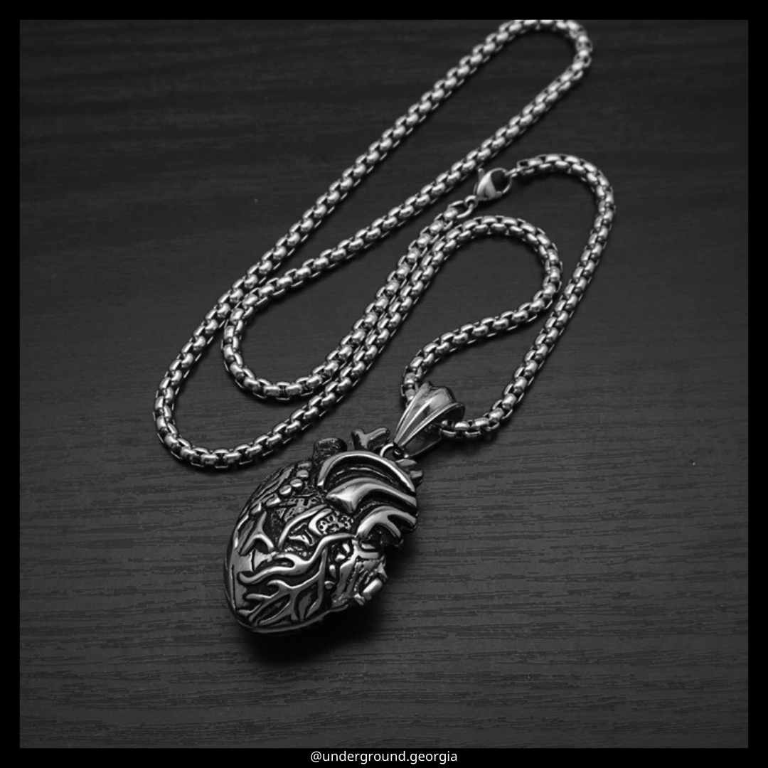 Surgical Stainless Steel 316L Pendant Anatomic Heart