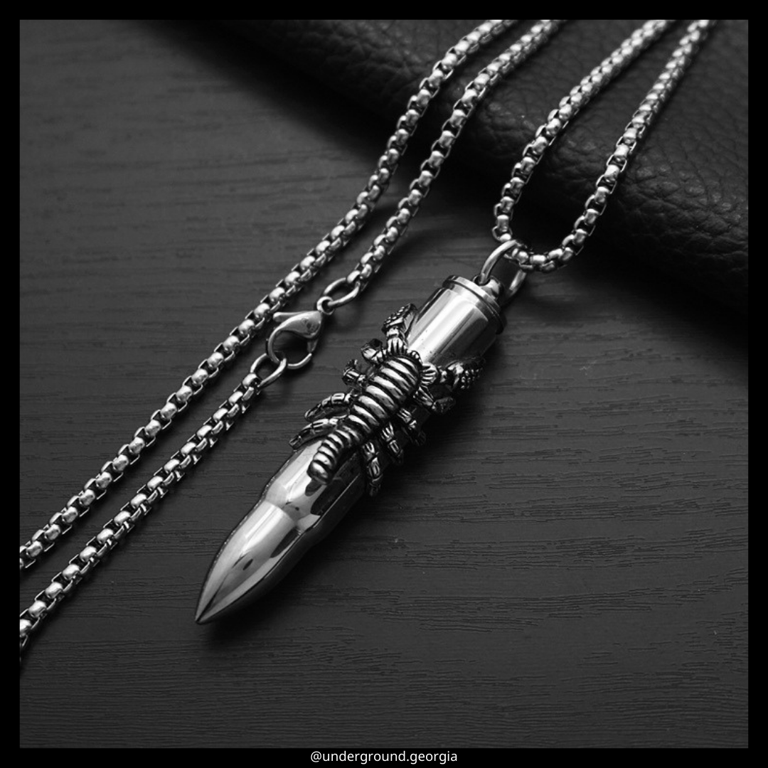 Surgical Stainless Steel 316L Pendant Scorpion Bullet