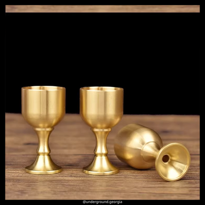 Brass Statue | Wine Glass