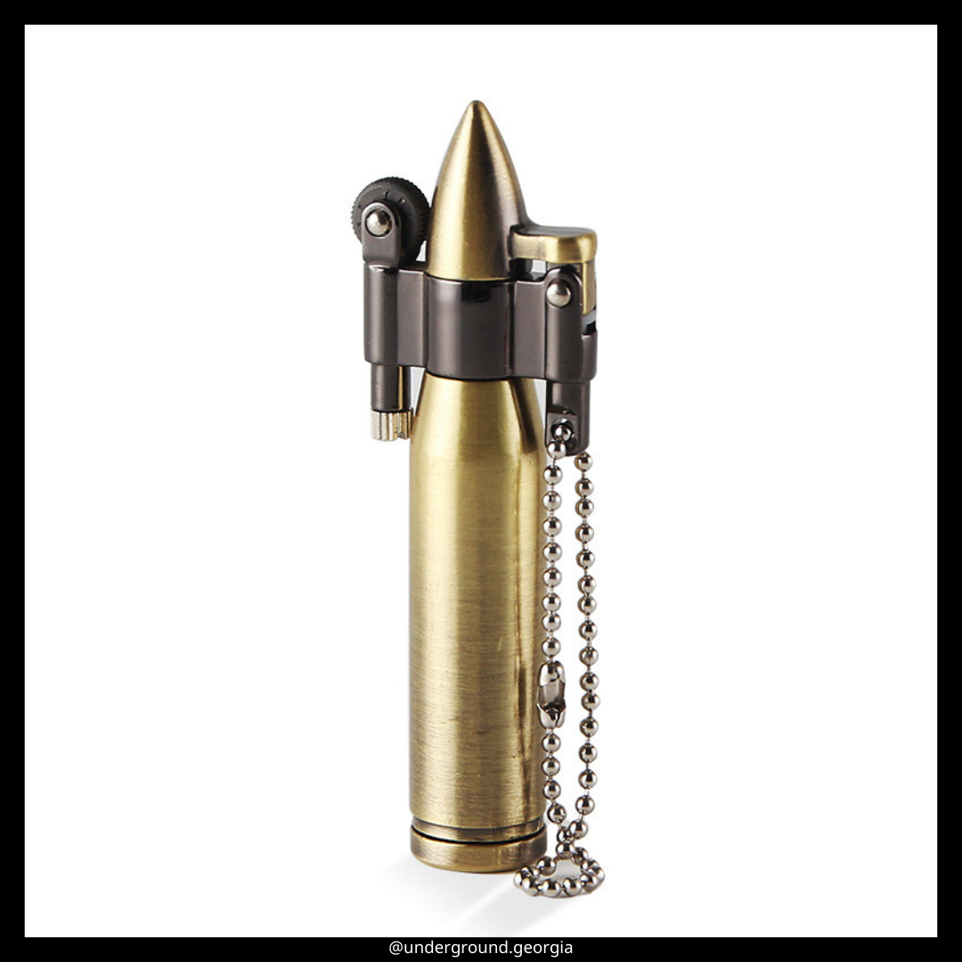 Gasoline Lighter Bullet Open Head