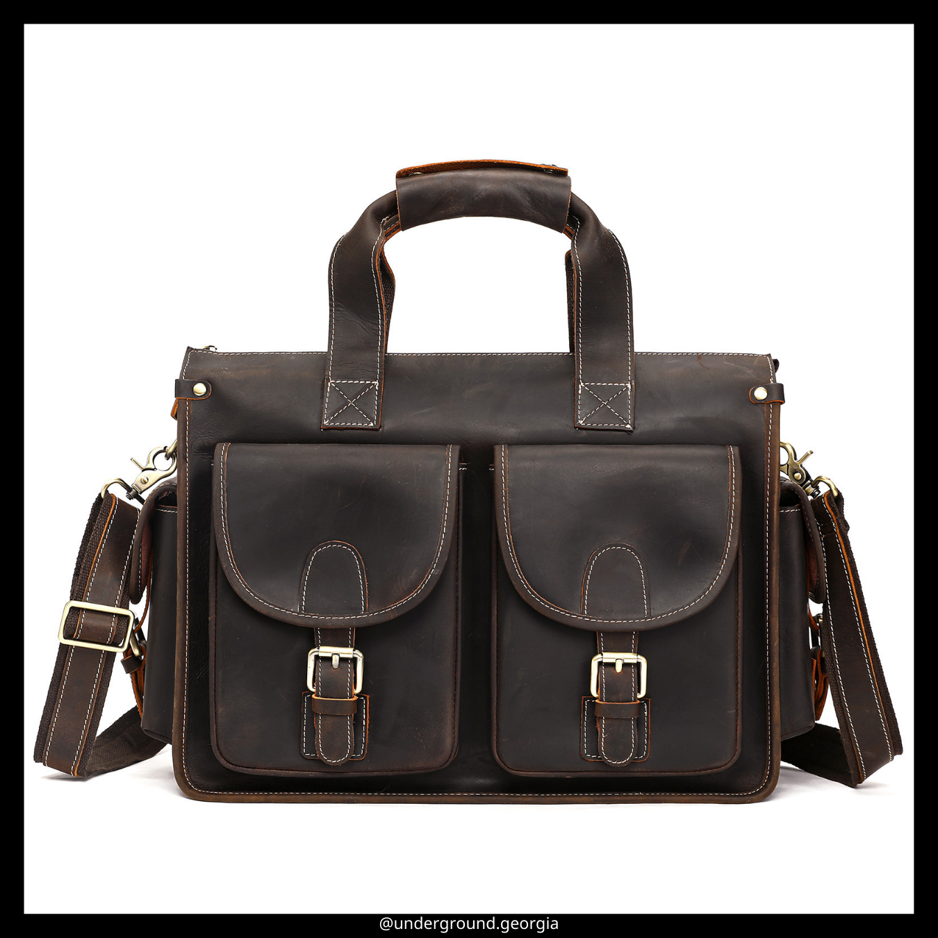 Natural leather Satchel Bag