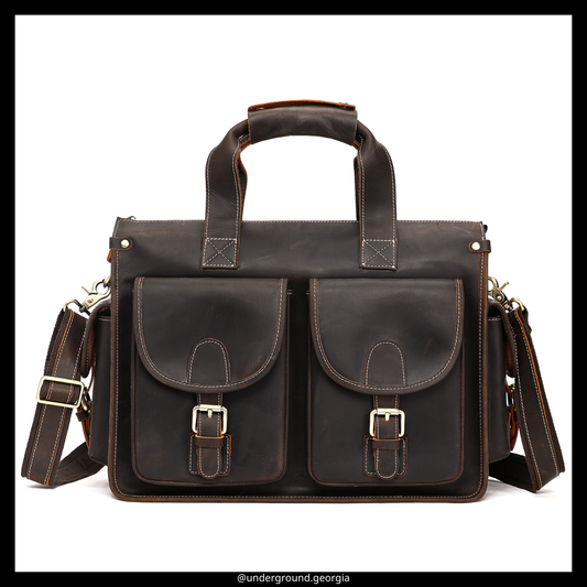 Natural leather Satchel Bag