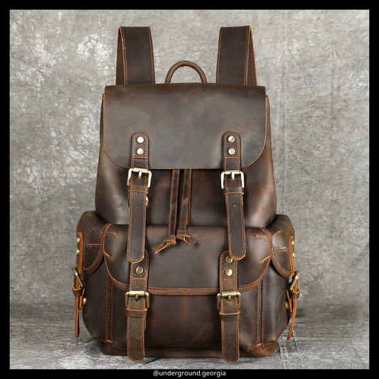 Natural leather backpack Bag
