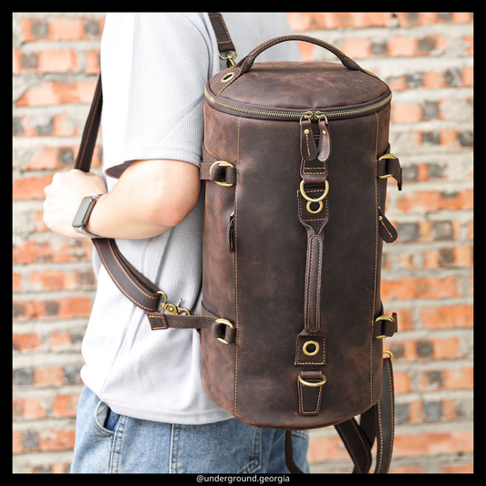 Natural leather backpack Bag