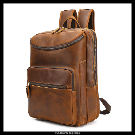 Natural leather backpack Bag
