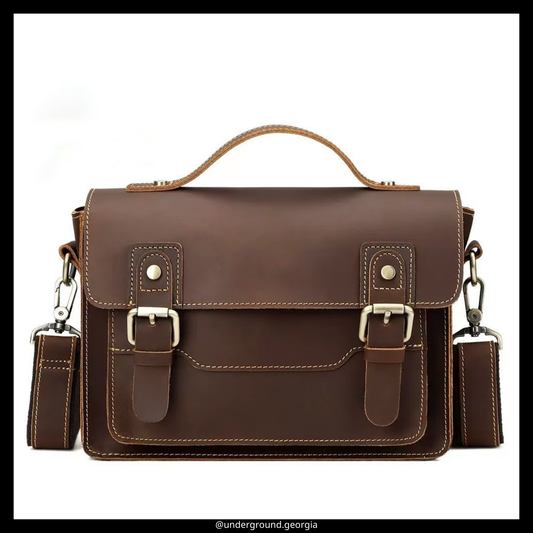 Natural leather Satchel Bag