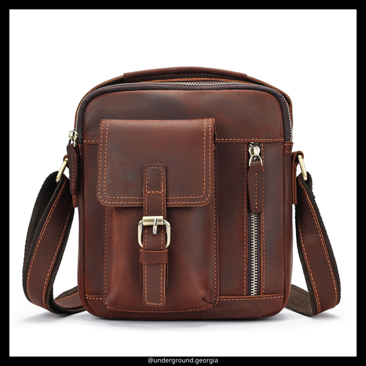 Natural leather Cross body Bag