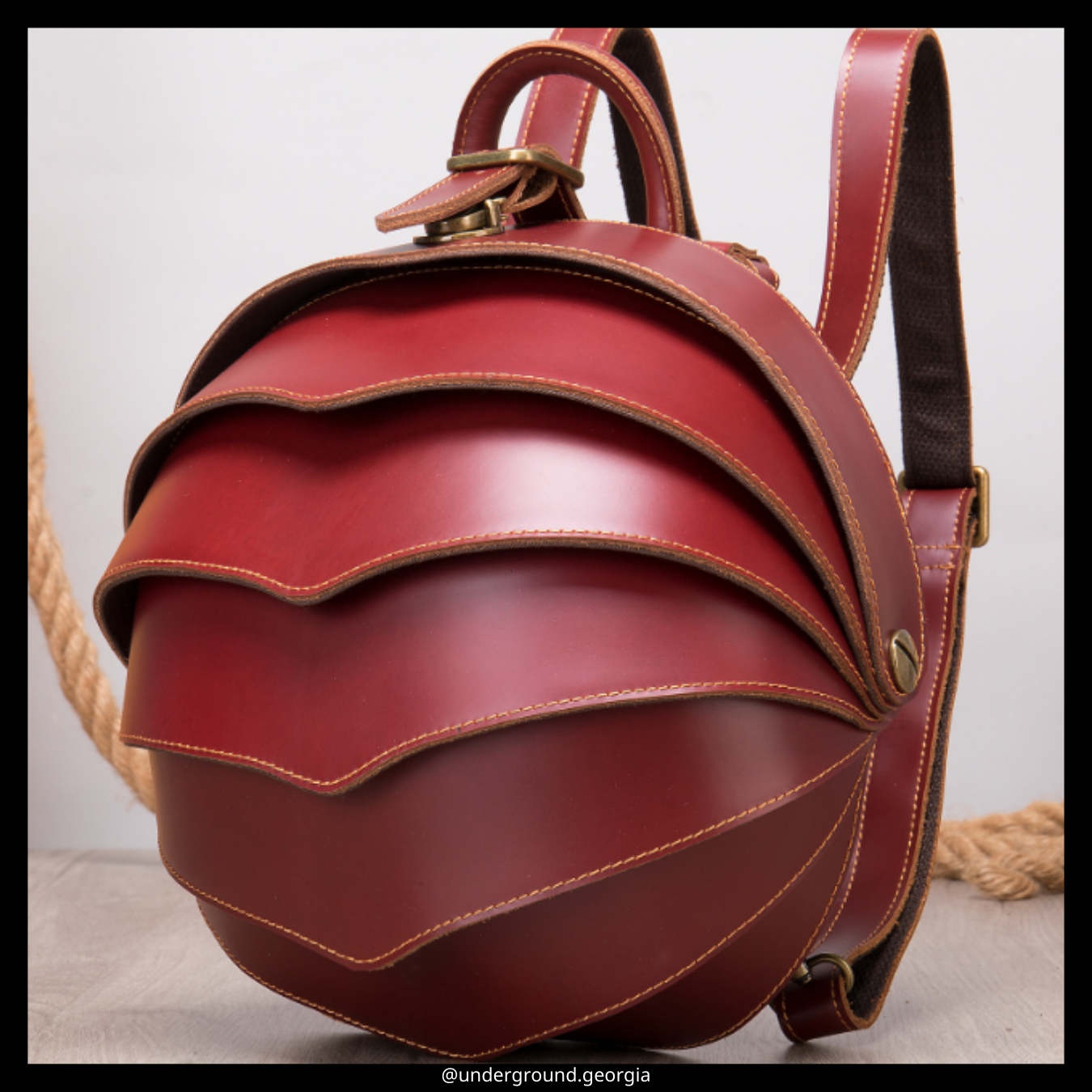 Natural leather backpack Bag