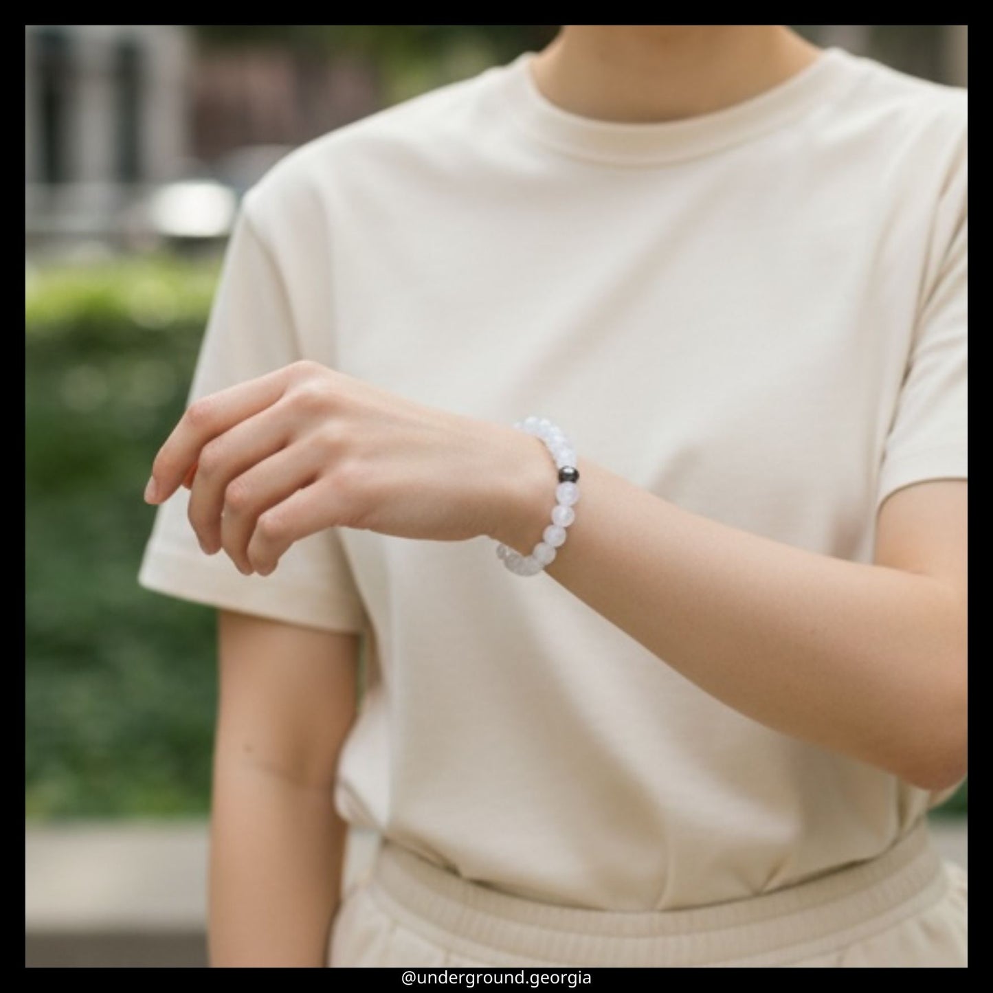 Natural Gemstone Bracelet White Quartz