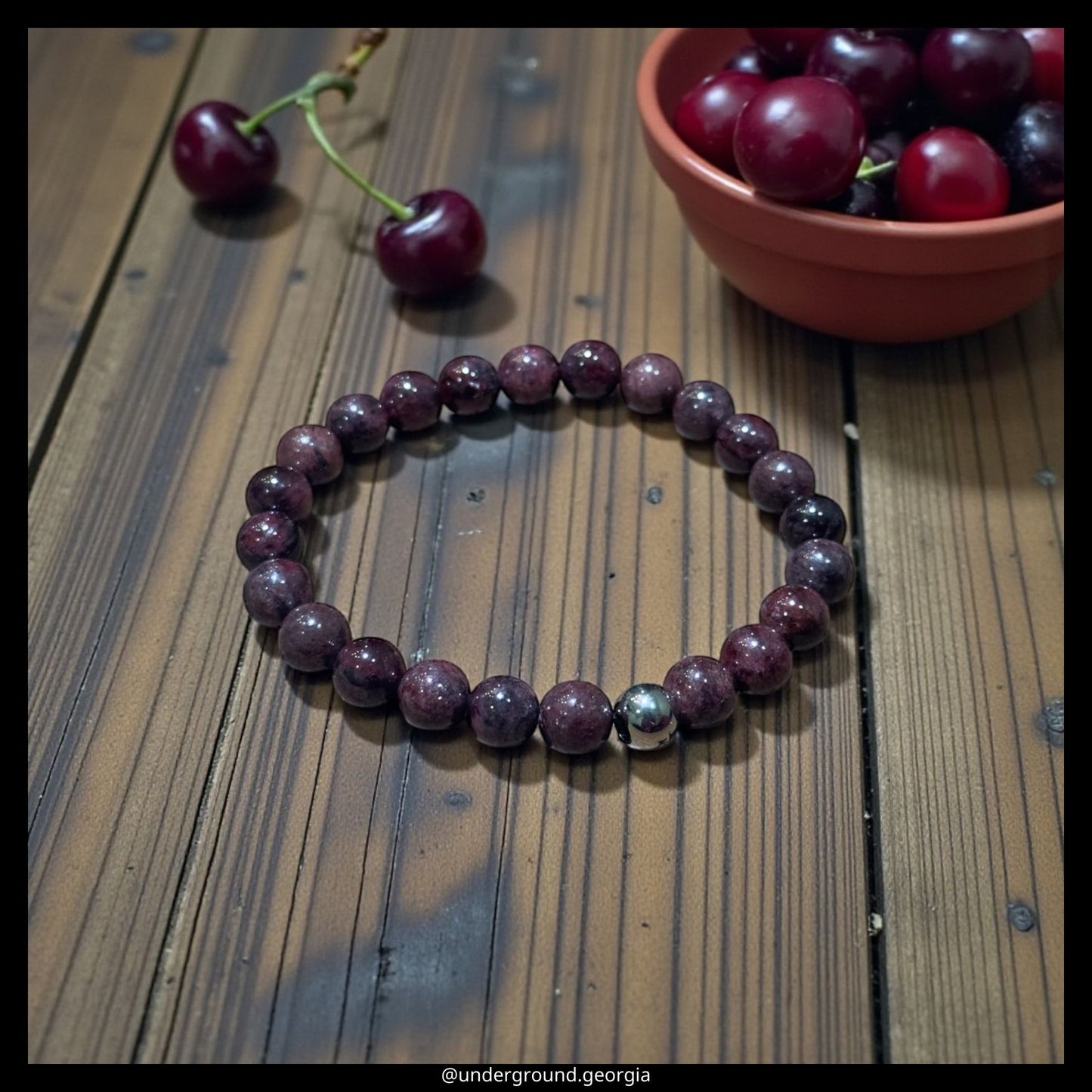 Natural Gemstone Bracelet  Garnet