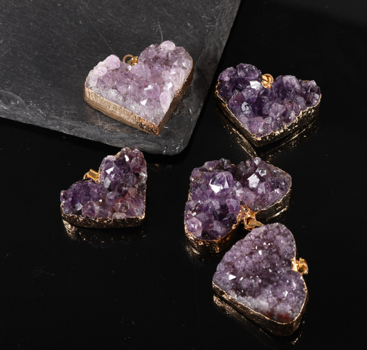 Amethyst Heart Shape Pendant