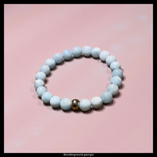 Natural Gemstone Bracelet  Aquamarine (High Quality)
