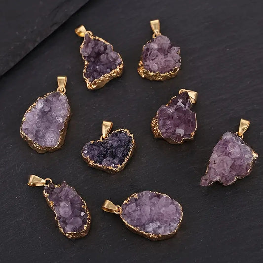 Amethyst Geode Pendants