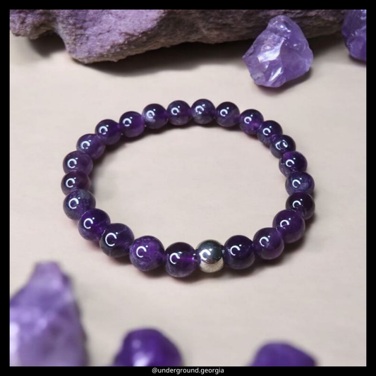 Natural Gemstone Bracelet Uruguayan  Amethyst