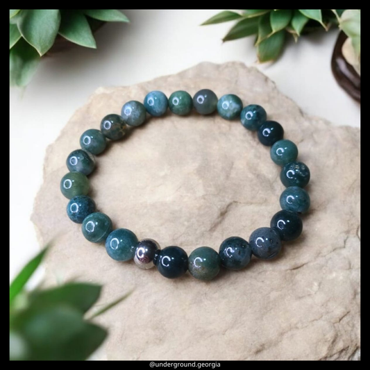 Natural Gemstone Bracelet Green Agate