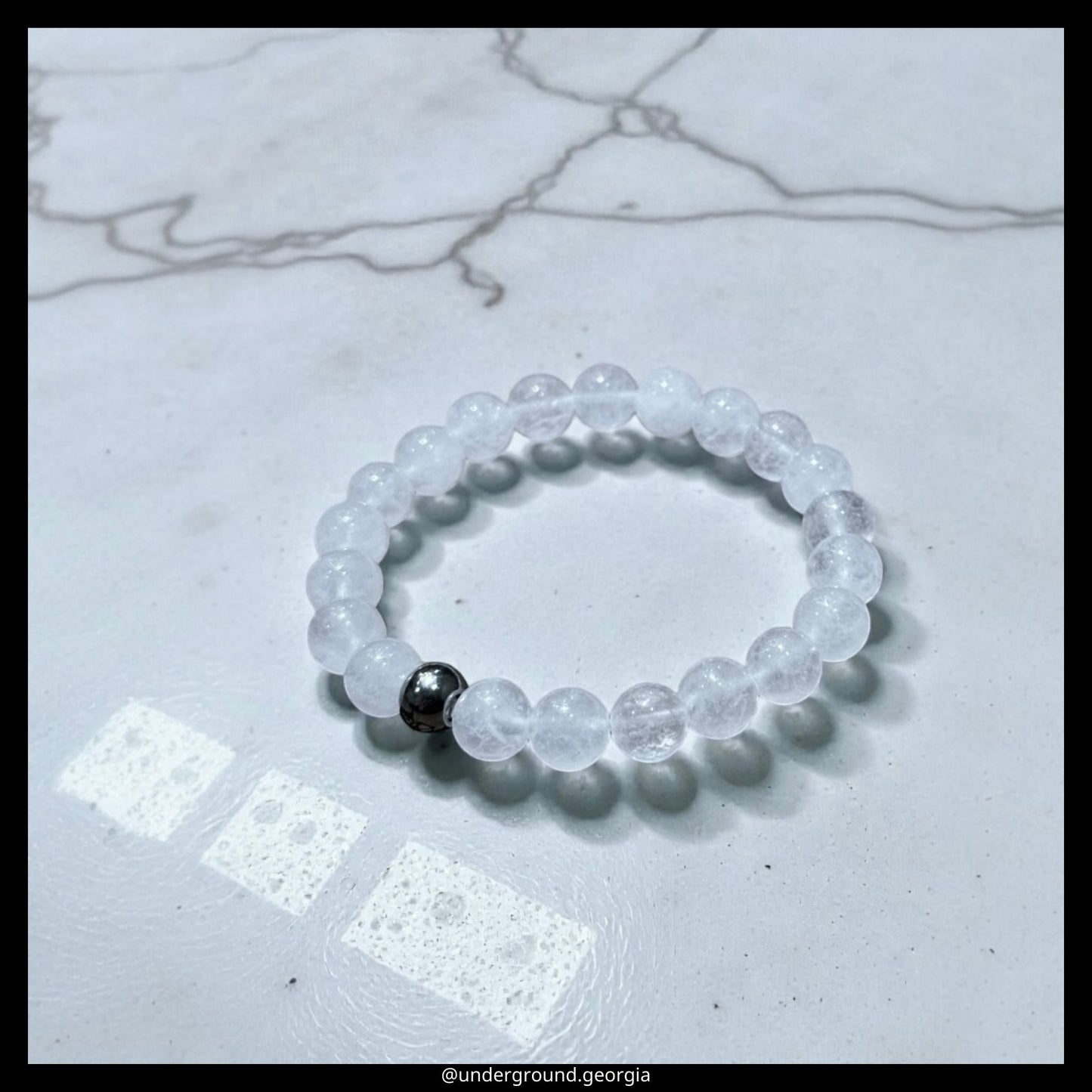 Natural Gemstone Bracelet White Quartz