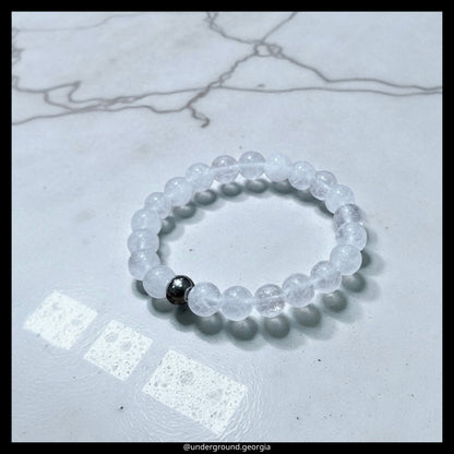 Natural Gemstone Bracelet White Quartz