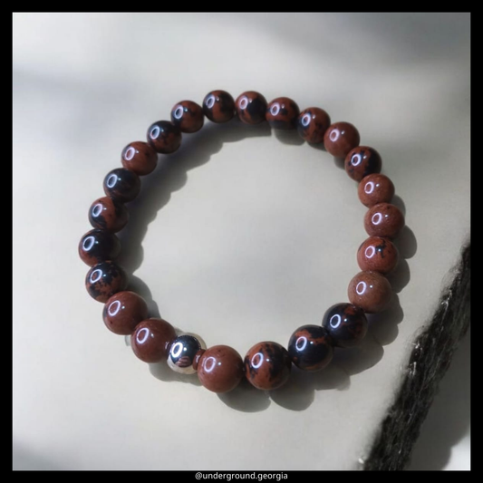 Natural Gemstone Bracelet Mahogany Obsidian