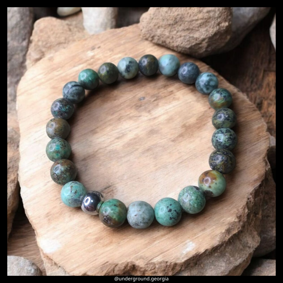 Natural Gemstone Bracelet African Turquoise Jasper
