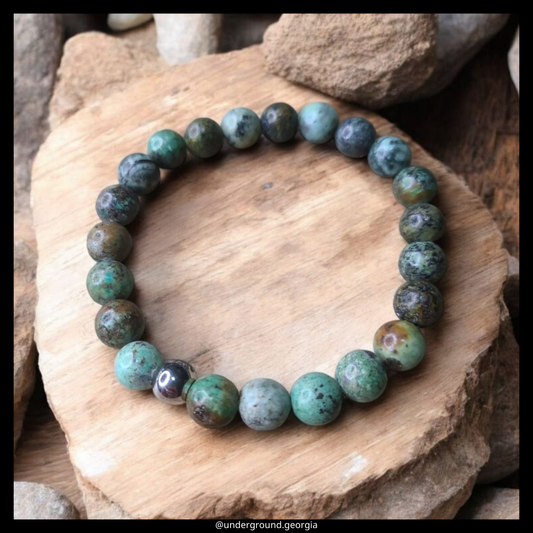 Natural Gemstone Bracelet African Turquoise Jasper