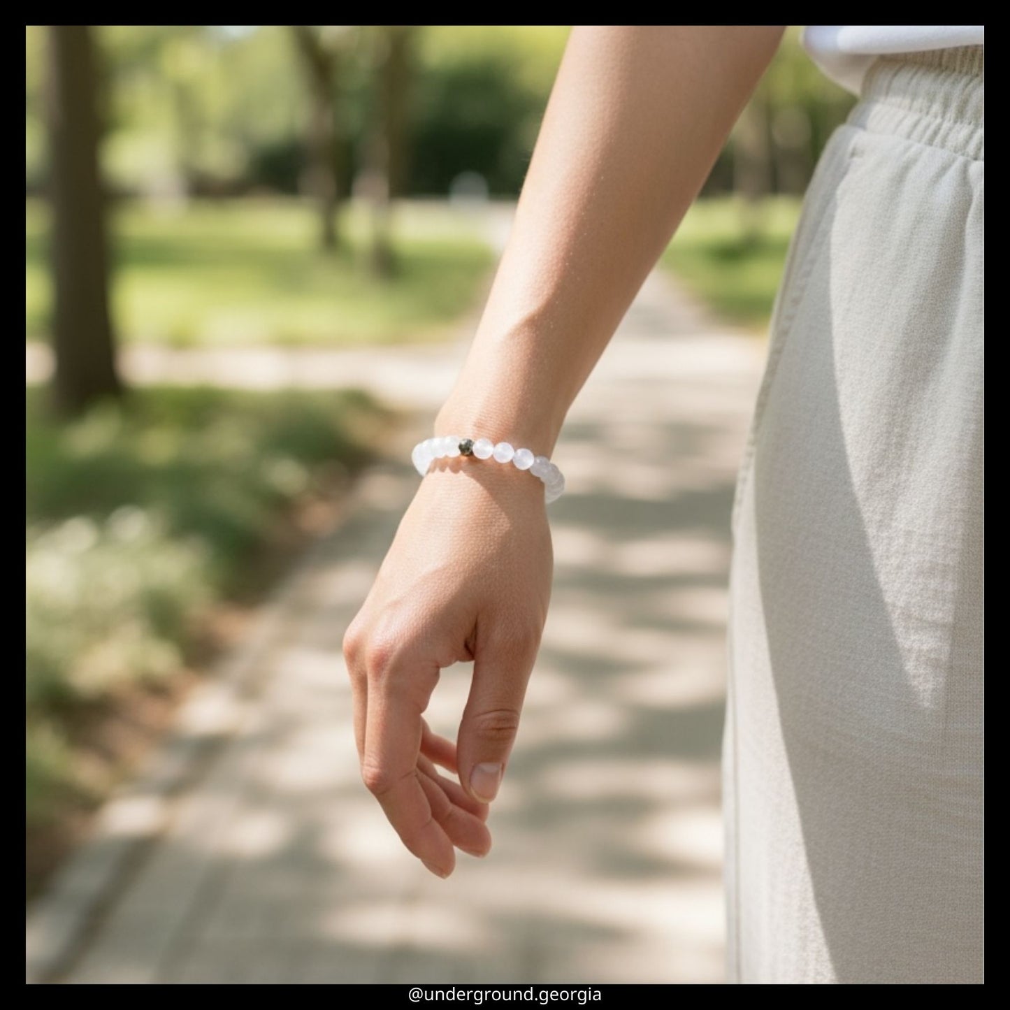 Natural Gemstone Bracelet White Quartz