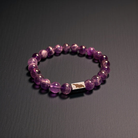 Amethyst Bracelet with Georgia Map | Heritage Edition