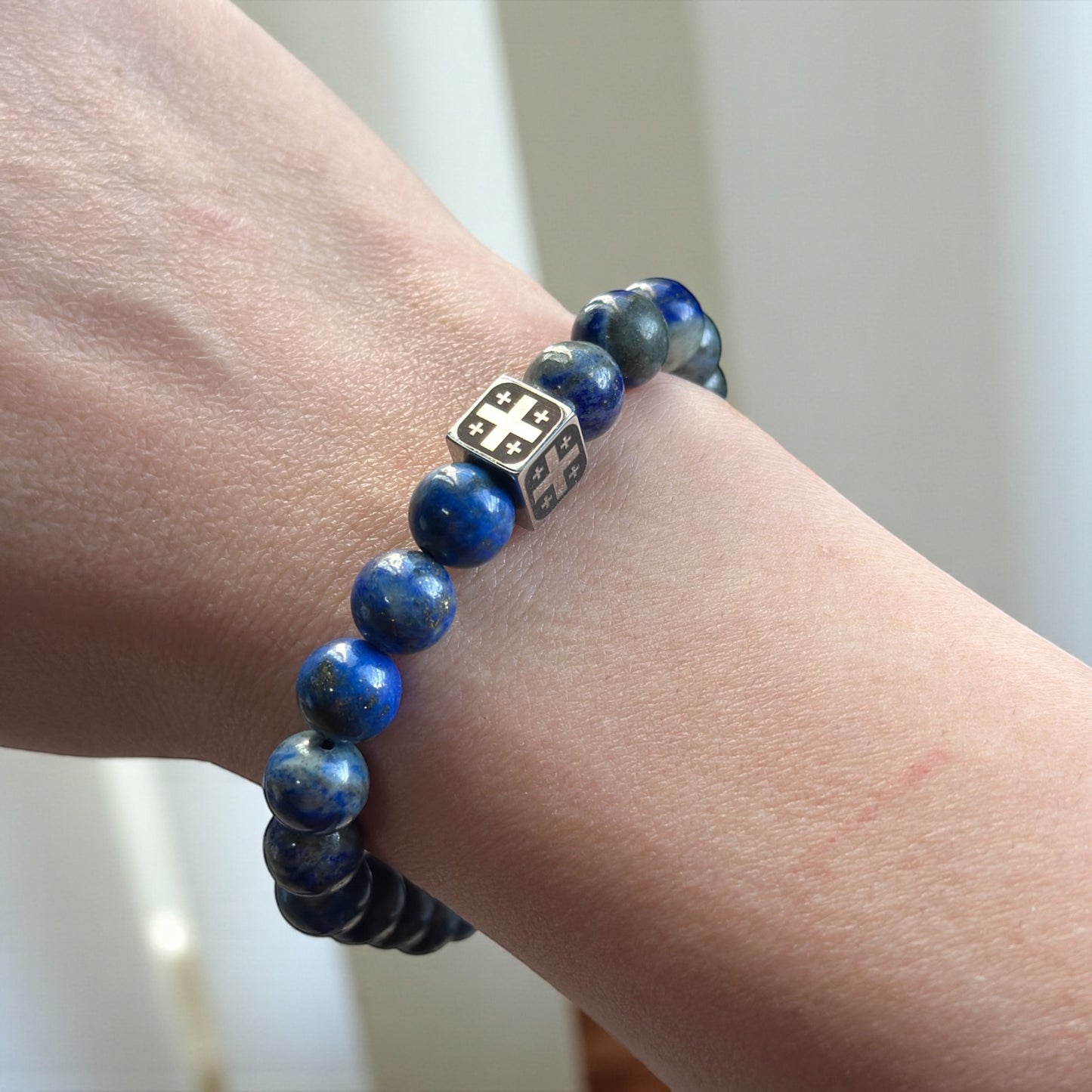 Amethyst Bracelet with Georgian Flag | Heritage Edition