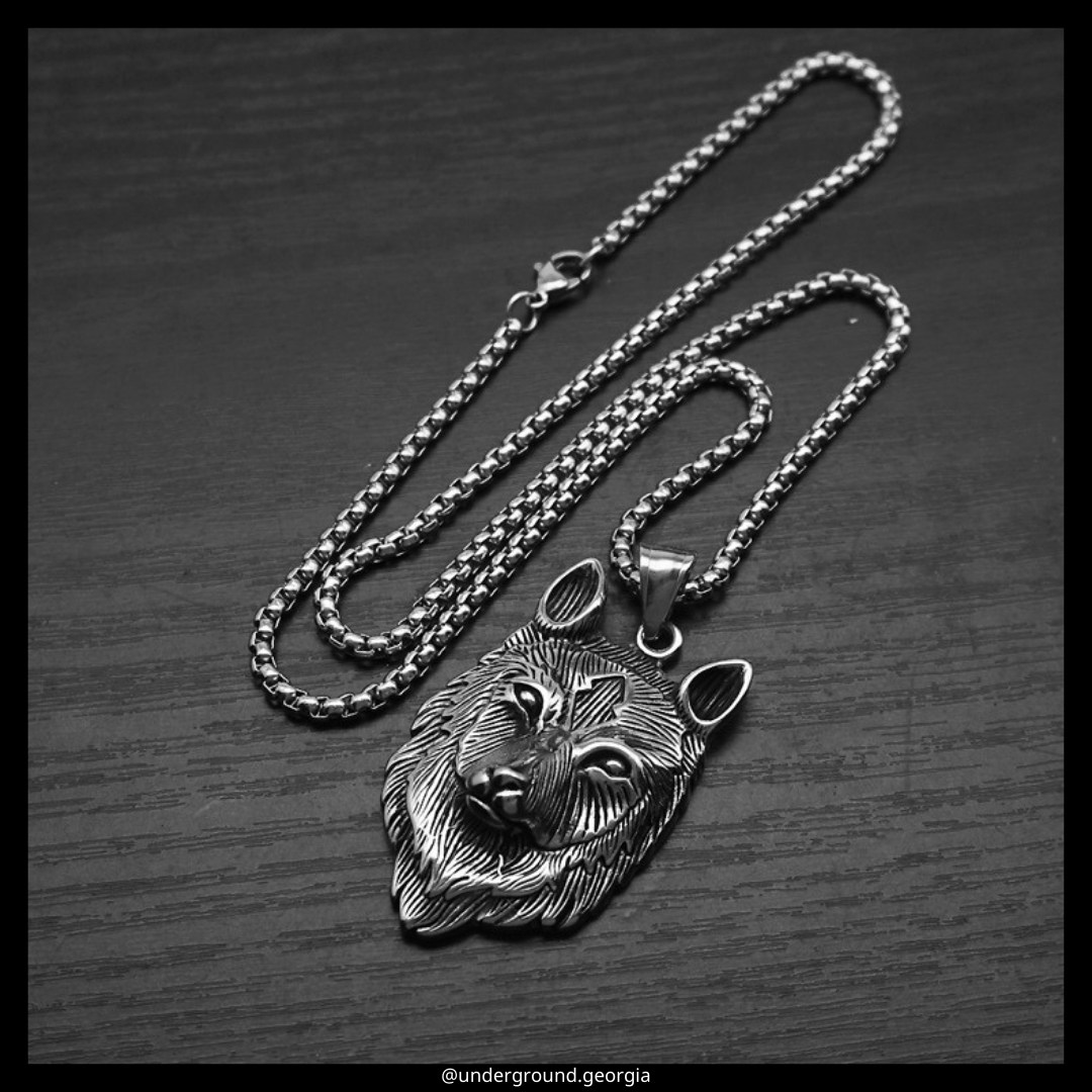 Surgical Stainless Steel 316L Pendant Triquetra Wolf