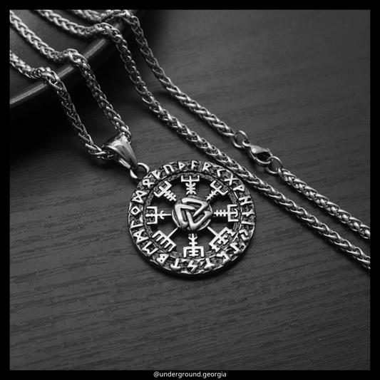 Surgical Stainless Steel 316L Pendant Vegvisir Viking Compass