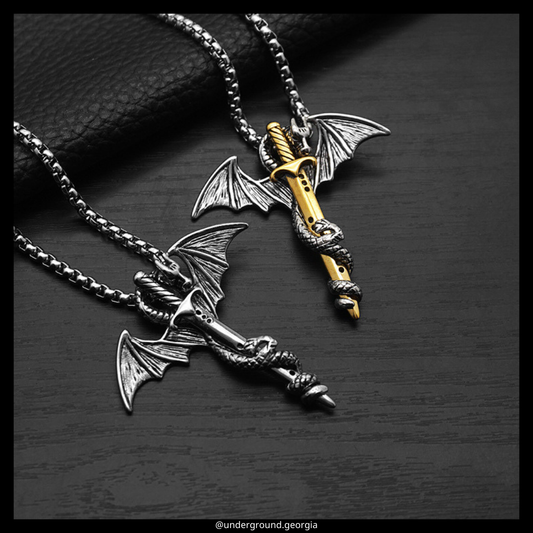 Surgical Stainless Steel 316L Pendant Dragon Sword