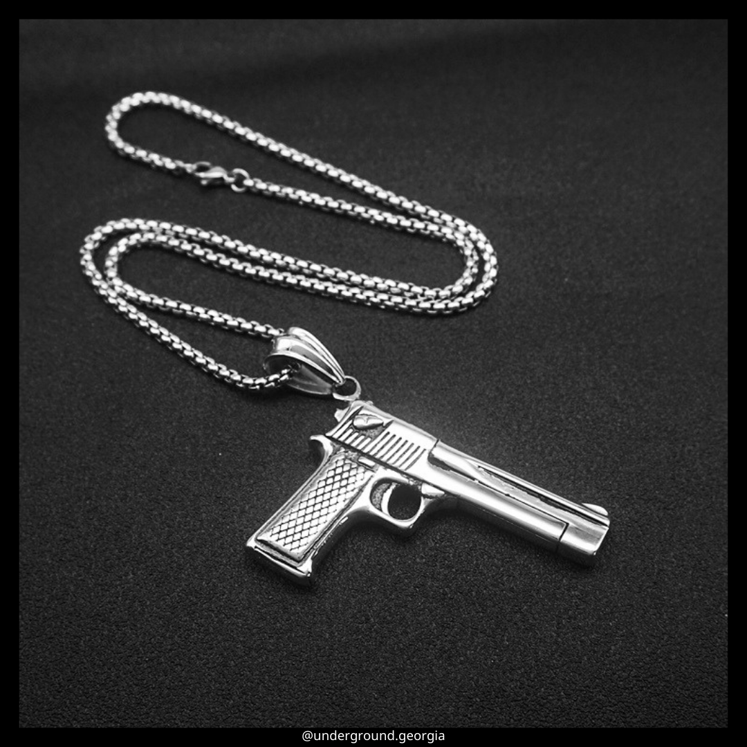 Surgical Stainless Steel 316L Pendant Pistol Gun