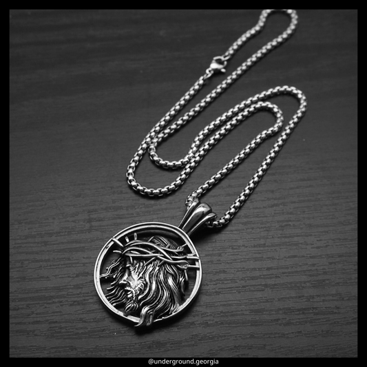 Surgical Stainless Steel 316L Pendant Jesus Crist Christian Symbol