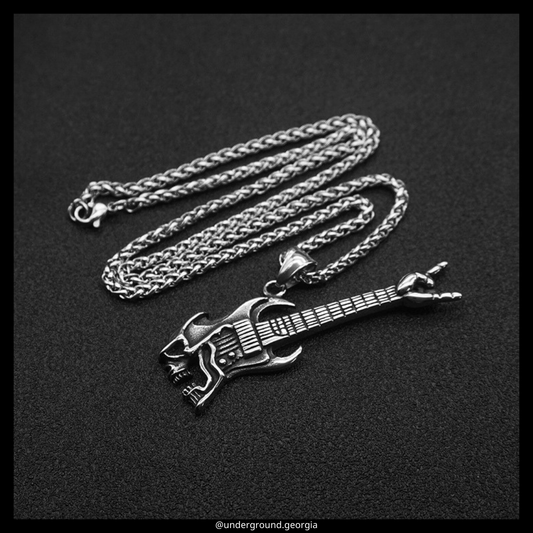 Surgical Stainless Steel 316L Pendant Rock Guitar