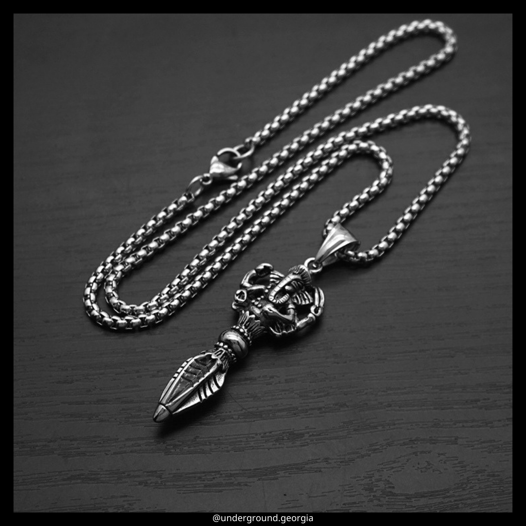 Surgical Stainless Steel 316L Pendant Ganesh Hinduism/Buddhism Totem Phurba