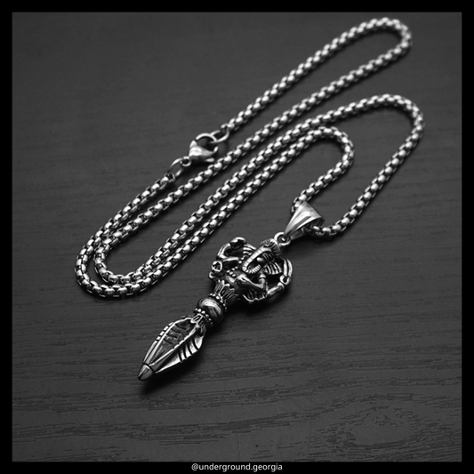 Surgical Stainless Steel 316L Pendant Ganesh Hinduism/Buddhism Totem Phurba