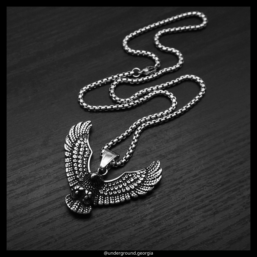 Surgical Stainless Steel 316L Pendant Guardian Bird