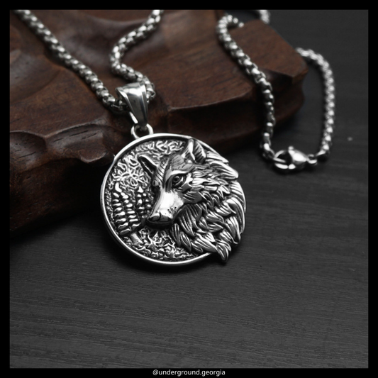 Surgical Stainless Steel 316L Pendant  Wolf